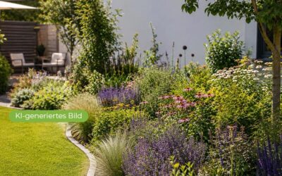 Pflegeleichter Klimagarten statt Rasenfläche – moderne Gartenumgestaltung für München und Umgebung