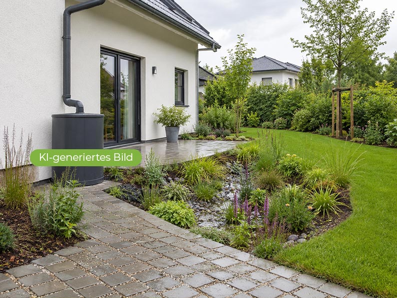 Regenwassermanagement im Garten in München & Umgebung von Gartenbau Müß